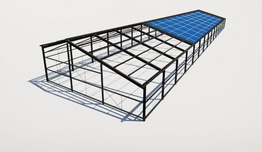 plan de construction d'un hangar photovoltaïque
